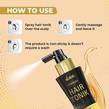 VCare Hair Growth Tonic For Women with Castor Oil and Olive Leaf Extract-Best Scalp Vitalizer Serum for All Hair Type- Control Hair Fall & Strengthens Hair 100ml (Pack Of 1)